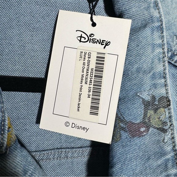 Disney x boohooMAN Denim MICKEY MOUSE Jacket - Picture 5 of 13